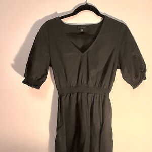 Saks Linen Black Dress